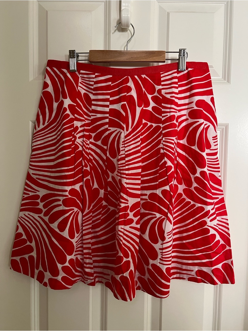 kate spade Red & White A-Line Graphic Print Skirt